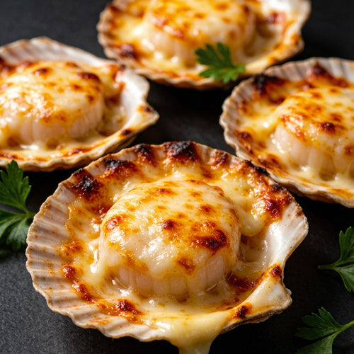 Live Scallops in Shell