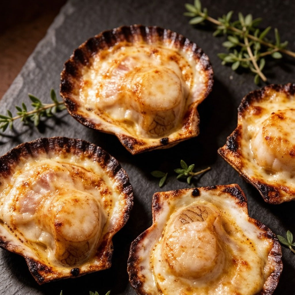 Live Scallops in Shell